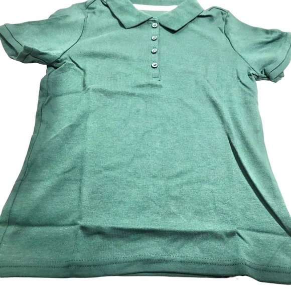 Wonder Nation Girls Uniform Short Sleeve Polo-style Green L Tagless Comfort - Picture 8 of 12